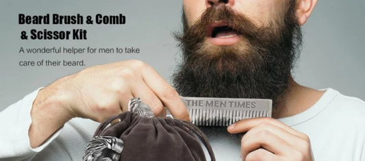 Men Beard Care Set with Cloth Bag