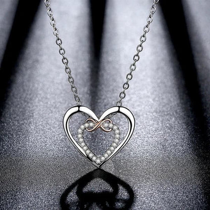 For Granddaughter/Daughter - Two hearts Infinity Necklace