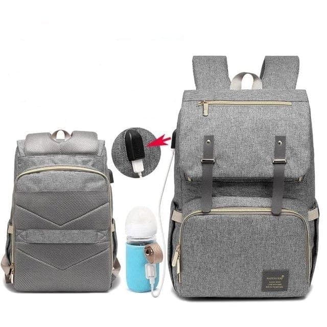 SPLASHBUY Bag/Backpack - Diaper Bag grey enhanced version Diaper Backpack with USB Charging Port 759478467036 17707248-grey-enhanced-versio
