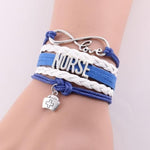 Splashbuy Bracelet - Nurse Bold Bue Nurse Hat Charm Bracelet 774615-2142d