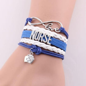 Splashbuy Bracelet - Nurse Bold Bue Nurse Hat Charm Bracelet 774615-2142d