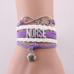 Splashbuy Bracelet - Nurse Purple Nurse Hat Charm Bracelet 774615-2142g