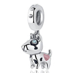 Splashbuy Jewelry -Beads Bull Terrier Dangle 925 Sterling Silver I Love My Pet Dog Bead Charm for Bracelets 7861730-bull-terrier-dangle