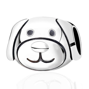Splashbuy Jewelry -Beads Devoted Dog 925 Sterling Silver I Love My Pet Dog Bead Charm for Bracelets 7861730-devoted-dog