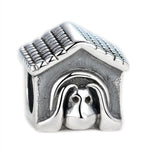 Splashbuy Jewelry -Beads Doghouse 925 Sterling Silver I Love My Pet Dog Bead Charm for Bracelets 7861730-doghouse
