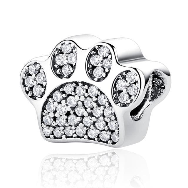Splashbuy Jewelry -Beads Paw Prints 925 Sterling Silver I Love My Pet Dog Bead Charm for Bracelets 7861730-paw-prints