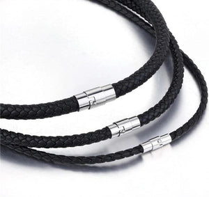 SPLASHBUY Necklace - Leather Braided Leather Necklace for Men