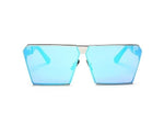 Splashbuy Sunglasses gold ice blue Steampunk Square Sunglasses X284-goldiceblue