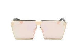 Splashbuy Sunglasses gold pink Steampunk Square Sunglasses X284-goldpink