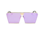 Splashbuy Sunglasses gold purple Steampunk Square Sunglasses X284-goldpurple